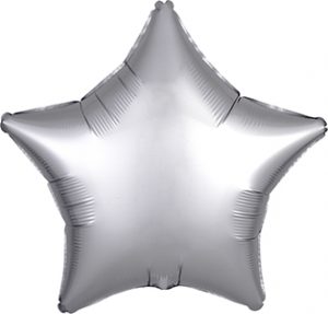 Satin Luxe Platinum Star balloon by Anagram.