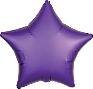 Satin Luxe Purple Royale Star balloon by Anagram.