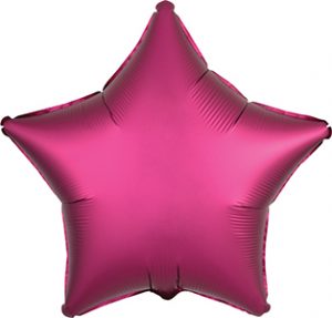 Satin Luxe Pomegranate Star balloon by Anagram.