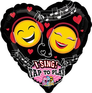 Emoticon Love Singing balloon by Anagram.