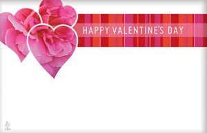 Enclosure Card Happy Valentine's Day Hearts Roses