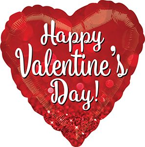 Valentine Sparkle balloon by Anagram.