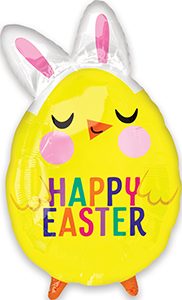 Chick with Bunny Ears balloon by Anagram.