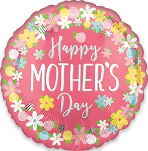 Happy Mother's Day Floral Wreath balloon by Anagram.