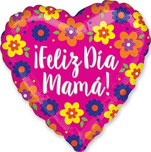 Spanish Happy Mother's Day Flowers balloon by Anagram.