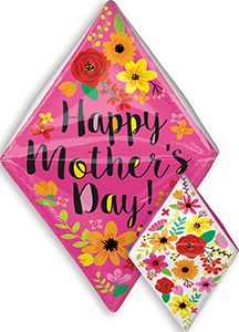 Happy Mother's Day Floral Gem Anglez balloon by Anagram.