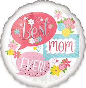 Best Mom Ever Bubbles balloon by Anagram.