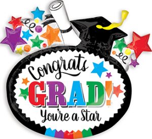 Grad You're A Star balloon by Anagram.