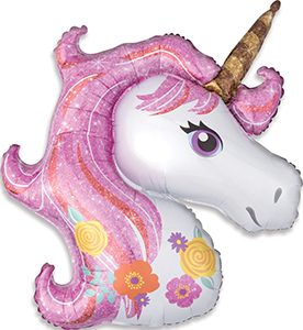 Magical Unicorn helium shape balloon by Anagram.
