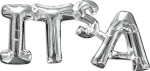 Its A Consumer Inflated Phrase balloon in silver by Anagram.