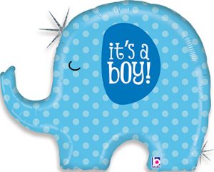 It's a Boy Elephant helium shape Holographic balloon by Betallic. 