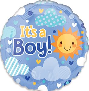 It's a Boy Cloudy Sky standard size balloon by Anagram.