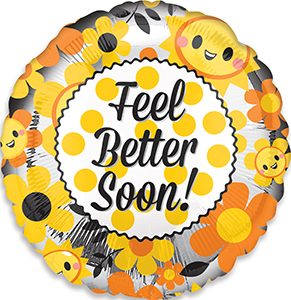 Feel Better Happy standard size balloon by Anagram.