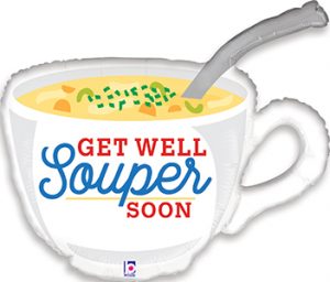 Get Well Soup helium shape balloon by Betallic.