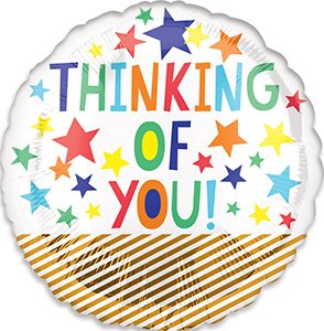 Thinking of You Fun Stars standard size balloon by Anagram.