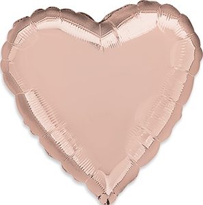 Rose Gold Heart balloon by Anagram.
