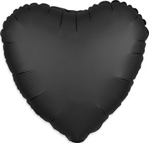 Satin Luxe Onyx Heart balloon by Anagram.