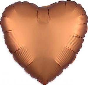 Satin Luxe Amber Heart balloon by Anagram.