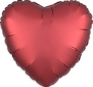 Satin Luxe Sangria Heart balloon by Anagram.