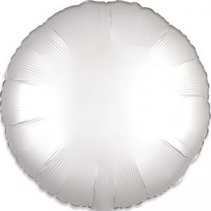 Satin Luxe White Round balloon by Anagram.