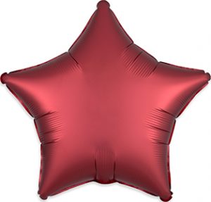 Satin Luxe Sangria Star balloon by Anagram.