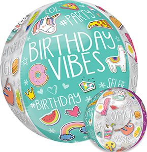 Selfie Celebration Orbz balloon by Anagram.