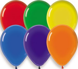 5 inch Crystal Assortment Betallatex Latex balloon by Betallic.