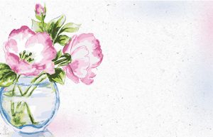 Enclosure Card Water Color Bouquet
