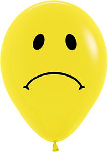 11 inch Sad Smiley Betallatex Latex balloon by Betallic.