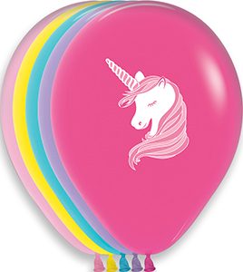 11 inch Unicorn Assortment of Betallatex printed balloons by Betallic.
