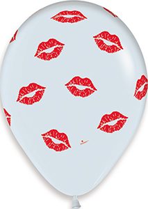 11 inch Kisses Betallatex Latex printed balloon by Betallic.