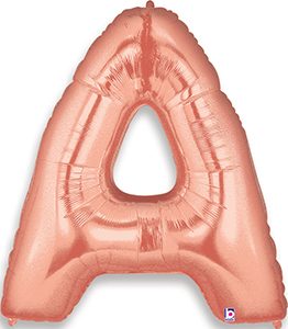 MEGALoons Letter A Rose Gold balloon.