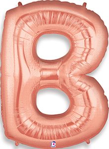 MEGALoons Letter B Rose Gold balloon. 