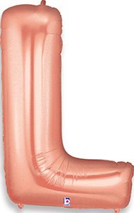 MEGALoons Letter L Rose Gold balloon.