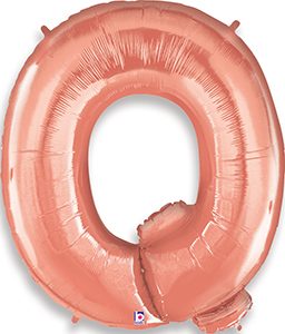 MEGALoons Letter Q Rose Gold balloon.