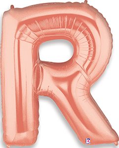 MEGALoons Letter R Rose Gold balloon.