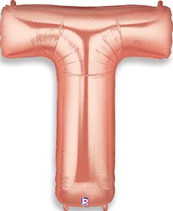 MEGALoons Letter T Rose Gold balloon.