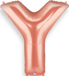 MEGALoons Letter Y Rose Gold balloon.
