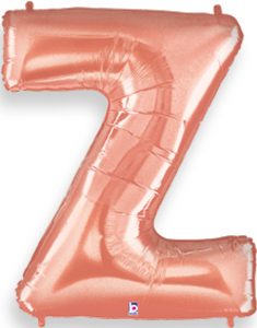 MEGALoons Letter Z Rose Gold balloon.