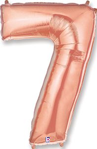 MEGALoons Number 7 Rose Gold balloon.