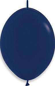 6 inch LINK-O-LOON Fashion Navy Blue Betallatex balloon.