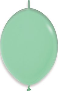 6 inch LINK-O-LOON Deluxe Mint Green Betallatex balloon.