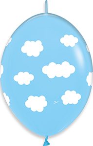 12 inch LINK-O-LOON Clouds Betallatex balloon.