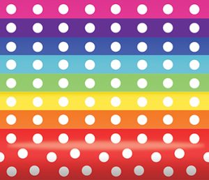 260 Polka Dot Assortment of Betallatex printed balloons.