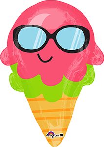 Fun in the Sun Ice Cream Junior Shape balloon by Anagram.
