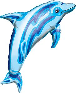 Ocean Blue Dolphin helium shape by Anagram. 