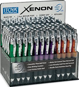 Xenon Aqua Rollerball Pen Display.