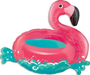 Floating Flamingo helium shape balloon by Anagram.