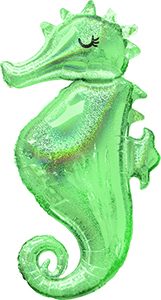 Mermaid Wishes Seahorse helium shape balloon by Anagram.