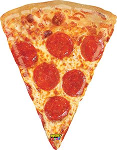 Mighty Pics Pizza helium shape Mighty Bright balloon by Betallic.